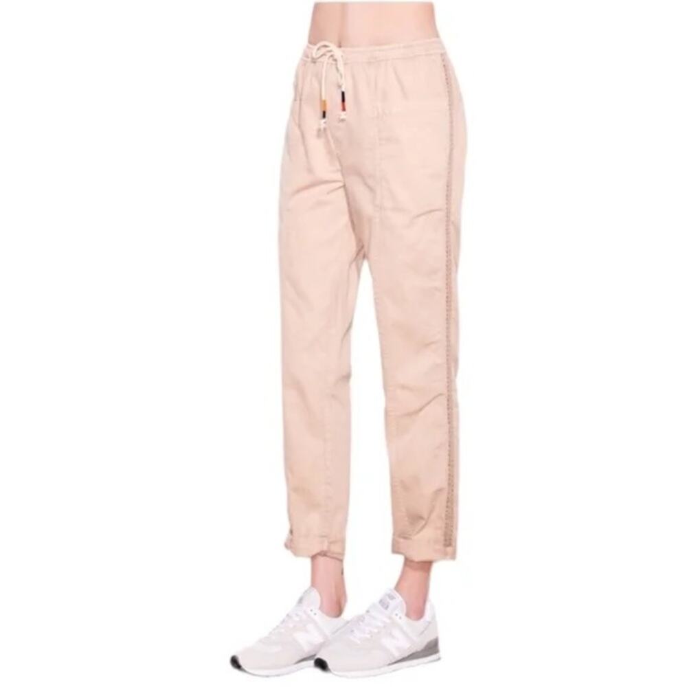 Sundry Light Pink Rolled Cuff Drawstring Utility Trousers Size Medium